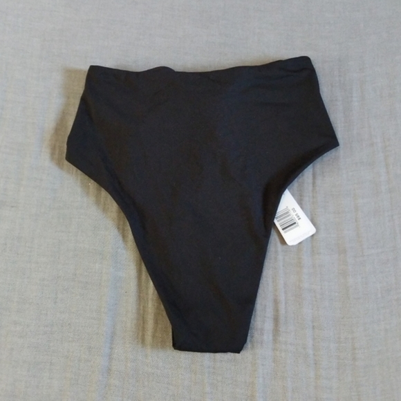 WeWoreWhat Riviera Bikini Bottoms High Waisted Tie Black - Picture 2 of 9